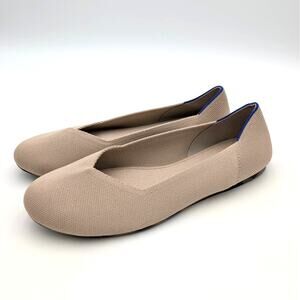 Rothy's The Point II Flat Shoes Pointed Toe Women's Ecru Size US10.5 EU41